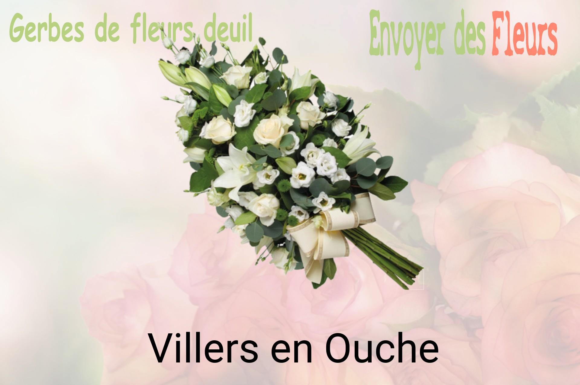 Gerbe de fleurs de deuil livrée à Villers-en-Ouche